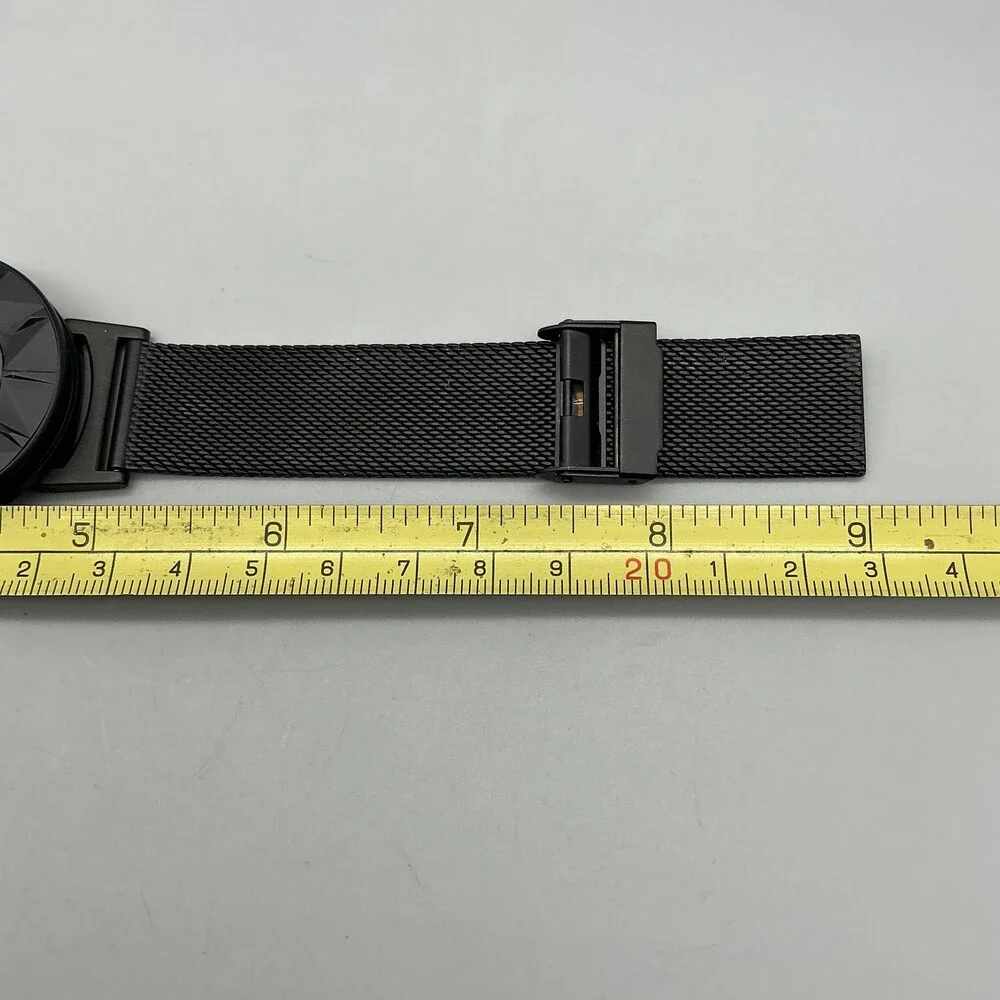 Eone The Bradley Mens Watch 40mm Black Dial Black Mesh Stainless Quartz 50m WR